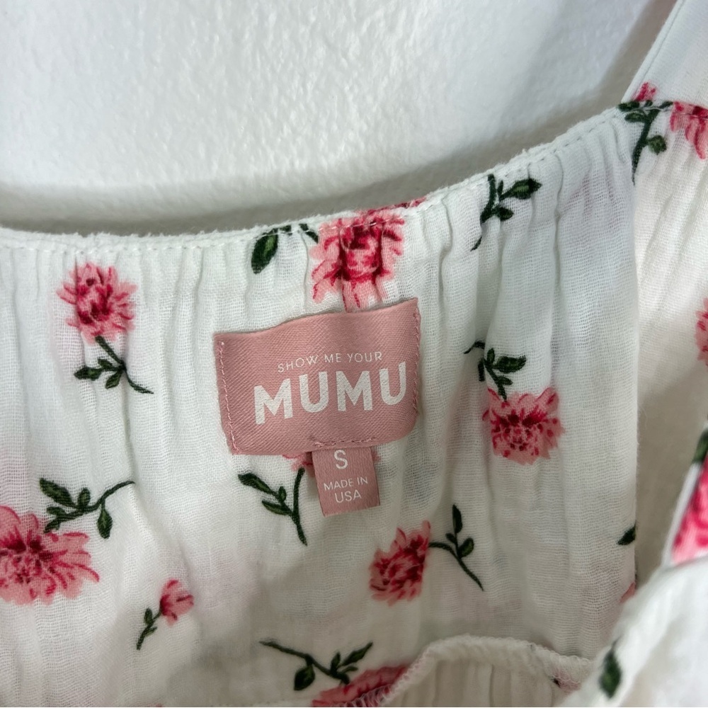 Show Me Your Mumu Marisa Floral Print Mini Dress Lightweight Cotton Size S Small - Picture 8 of 14